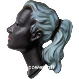 VINTAGE CORTENDORF KERAMIK MCM LADY WALL MASK PLAQUE #3408 West Germany 1950s